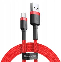 Baseus Strapabíró flexibilis Usb kábel Usb-c QC3.0 3A 1M piros (KABEL DO TELEFONU)