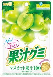 MEIJI Fruit Juice Gummy Muscat 100%, fehér szőlő ízű gumicukor 54g Meiji (4432)