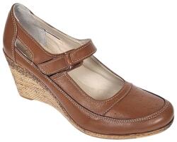 CIUCALETI Marimea 38 Pantofi dama cu platforma din piele naturala maro box P9154MBOX1, marimea 38