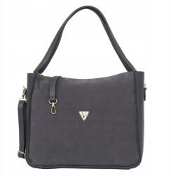 Vezze Antracit Színű Velúr Táska Vezze Harfa (VEZ027-DGRAY)