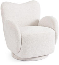 Bizzotto Fotoliu rotativ textil alb Harper 78x76x80h (0743934)