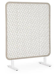 Bizzotto Paravan decorativ otel alb franghie gri Babilo 120x50x150h (0663964)
