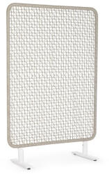 Bizzotto Paravan decorativ otel alb franghie gri Babilo 120x50x180h (0663965)