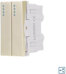 Luxion Modul Intrerupator Dublu Cap-Scara Mecanic 2M / 1M LUXION, Standard Italian SmartElectro IntelligentHouse (LXI-012G)