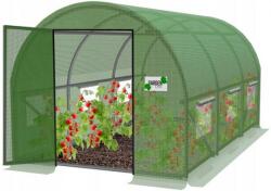 Chomik Kerti Alagút Fólia Üvegház 3m x 2m x 2m 6m2 Zöld Csuklós Ajtó (TUN5552)