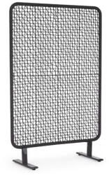 Bizzotto Paravan decorativ otel negru, gri charcoal Babilo 120x50x180h (0663959)