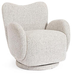 Bizzotto Fotoliu rotativ textil gri Harper 78x76x80h (0743935)
