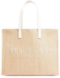 Ted Baker Geantă Pallmer Faux Raffia Large Icon 284036 ivory