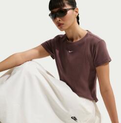 Nike Sportswear Womens Tight Ribbed Short-Sleeve T-Shirt M | Femei | Tricouri | Bordo | HV4994-502