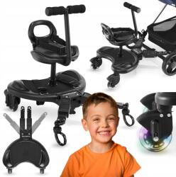 Moby System Univerzális babakocsi kiegészítő 2in1 üléssel Világító Led kerekek Összecsukható (KPL MRBUG AMK LED)