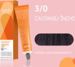 Londa Professional Vopsea de par demi-permanenta Londa Professional Demi-Permanent Color Cream 3 0, Castaniu Inchis, 60 ml