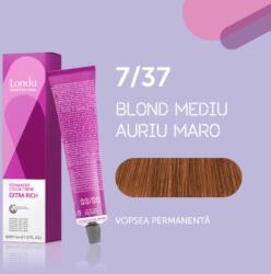 Londa Professional Vopsea de par permanenta Londa Professional Permanent Color Cream 7 37, Blond Mediu Auriu Maro, 60 ml