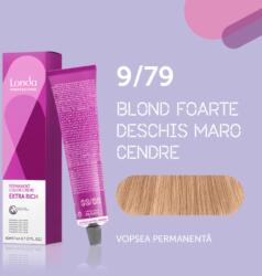 Londa Professional Vopsea de par permanenta Londa Professional Permanent Color Cream 9 79, Blond Foarte Deschis Maro Cendre, 60 ml