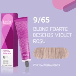 Londa Professional Vopsea de par permanenta Londa Professional Permanent Color Cream 9 65, Blond Foarte Deschis Violet Rosu, 60 ml