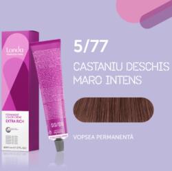 Londa Professional Vopsea de par permanenta Londa Professional Permanent Color Cream 5 77, Castaniu Deschis Maro Intens, 60 ml