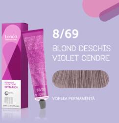 Londa Professional Vopsea de par permanenta Londa Professional Permanent Color Cream 8 69, Blond Deschis Violet Cendre, 60 ml