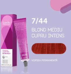 Londa Professional Vopsea de par permanenta Londa Professional Permanent Color Cream 7 44, Blond Mediu Cupru Intens, 60 ml