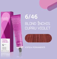 Londa Professional Vopsea de par permanenta Londa Professional Permanent Color Cream 6 46, Blond Inchis Cupru Violet, 60 ml