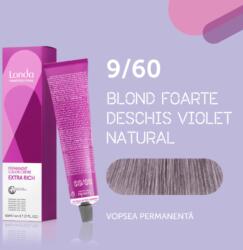 Londa Professional Vopsea de par permanenta Londa Professional Permanent Color Cream 9 60, Blond Foarte Deschis Violet Natural, 60 ml