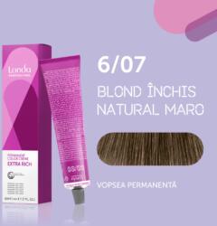 Londa Professional Vopsea de par permanenta Londa Professional Permanent Color Cream 6 07, Blond Inchis Maro Natural, 60 ml