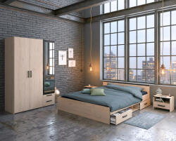 PRS-FRANCE Összeszerelés hálószoba ágy 140 Nashville (PRS00199-2026)