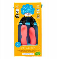 Nana's Manners Ételtanuló evőeszközök Nanas Manners 3. szakasz Villa és kés Pink 3-9 év (STG3 PIK)