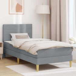 vidaXL Рамка за легло 90 x 190 cm Светлосиво (3414929)