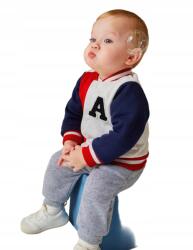 Shein Nyomott Mintás Fiú Pulóver __68