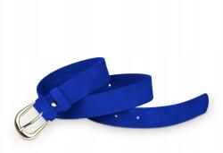 Kaletnik Öv klasszikus öv, búzavirág kék velúr, 3 cm, 105 cm (PPE29-CHA1VEL1GOLD105)