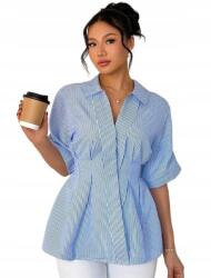Shein Rövid Ujjú Csíkos Női Ing __36