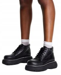 Topshop Bakancs Fekete Platform Kötött 38 Kzm 38 (106143412)