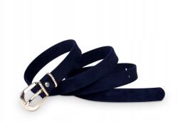 Kaletnik Öv klasszikus öv, sötétkék velúr, 1, 5 cm (PPE15-NB1VEL1GOLD115)