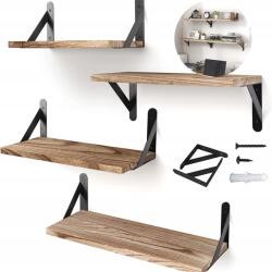  Falipolc Szett Fali Polc Akasztható 4 Db Nappaliba Könyveknek Loft Stílusú Falra Dübelek (ukiyuittuhkiUKIGUIYTyur)