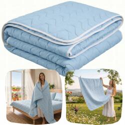  Nyári Paplan 200x200cm Könnyű Antiallergén Rugalmas Lengyel Termék (Kołdra Lato NIEBIESKA 200x200)