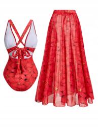 Shein Egyrészes Fürdőruha Szoknyával __42