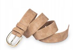 Kaletnik Öv klasszikus öv, dió színű velúr, 3 cm széles (PPE29-NUT1VEL1GOLD125)