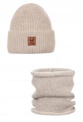  Exkluzív Sapka és Kémény Beige Merinó gyapjú 100% Merino Wool