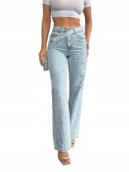 Shein Női Farmer Pamut Egyenes Magas DEREKÚ__38