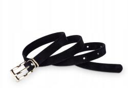 Kaletnik Öv klasszikus fekete velúr 1, 5 cm (PPE15-B1VEL1GOLD110)