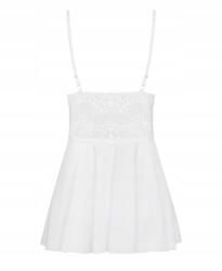 Obsessive Fehérnemű-810-BAB-2 babydoll és tanga fehér L/XL (810-BAB-2 koszulka stringi)