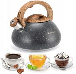 Elitehoff Acél Vízforraló Gázsíppal Indukciós 3, 0 L Elitehoff 5111 szürke (CZAJNIK STALOWY 3 L E-5111)