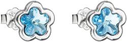 Evolution Group 31255.3 aqua virágok Swarovski® kristályokkal díszítve (Ag 925/1000, 1, 1 g)