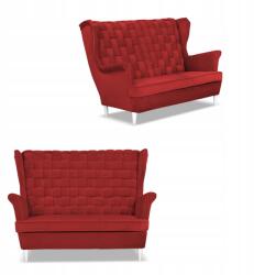  Carol Piros Skandináv Szárnyas Kanapé, 2 Üléses, Rugós Family Furniture