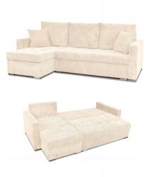  Bonito Sarokkanapé Ágy Alvási Funkcióval Family Furniture Bézs Kordbársony
