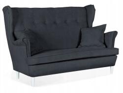  Ari Skandináv Szárnyas Kanapé, Nem Átalakítható, Family Furniture, Sötét Velúr