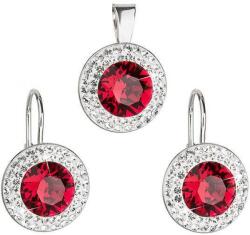 Evolution Group Ruby rivole szett Swarovski kristályokkal dekorálva (925/1000; 4, 3 g)