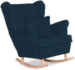  Rene Karosszék, Skandináv Hintaszék, Family Furniture, Kék Kordbársony, Top
