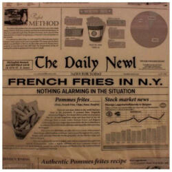  Újságmintás csomagolópapír barna 30x40cm - pepita