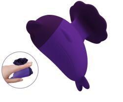 Pretty Love Vibrator Dolphin, 7 Moduri Vibratii, Silicon, USB, Mov, 6.4 cm Vibrator