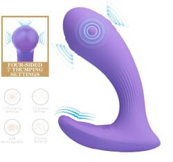 Pretty Love Vibrator Andromeda, 7 Moduri Tapare, 7 Moduri Vibratii, Silicon, USB, Mov, 10.5 cm Vibrator